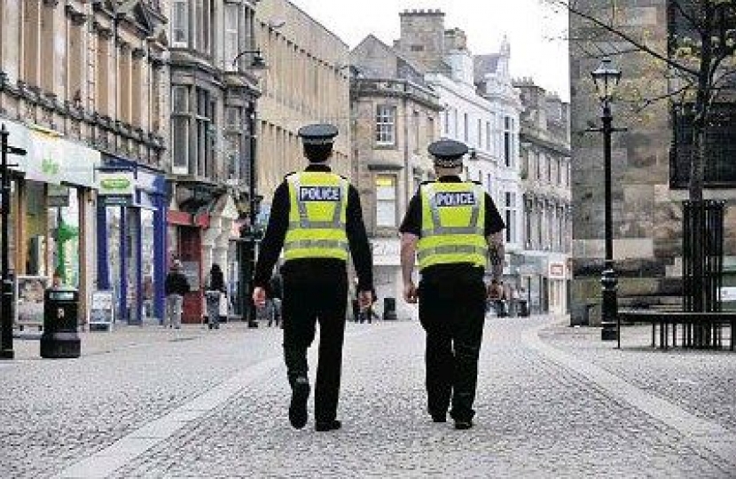 Police in Elgin High Street