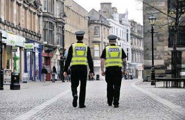 Police in Elgin High Street