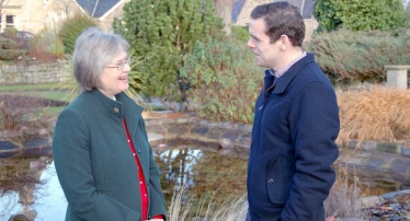 Moray MP Douglas Ross and Cllr Claire Feaver (Forres)