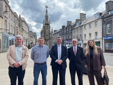 Cllr Gatt, Douglas Ross MP, Iain Stewart MP, Cllr Macrae and Cllr Dunbar